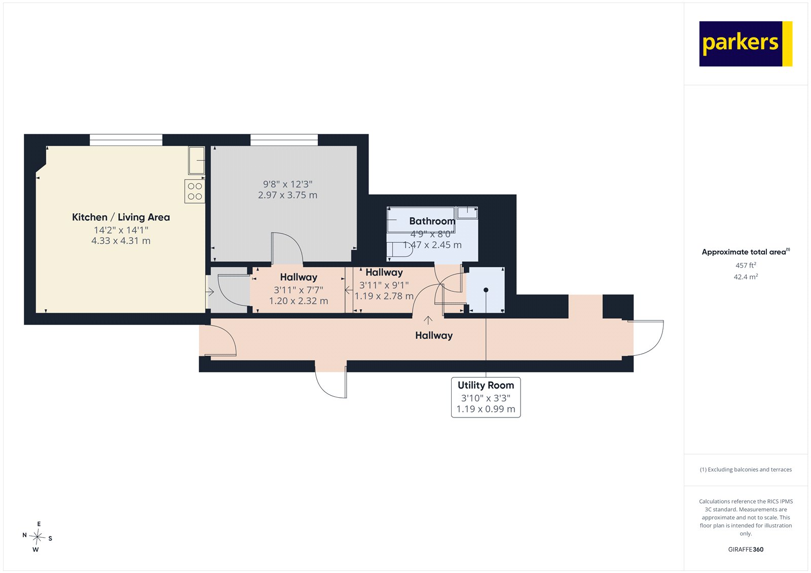 Flat 9, Mulberry House,, Whitchurch Road, Reading floorplan