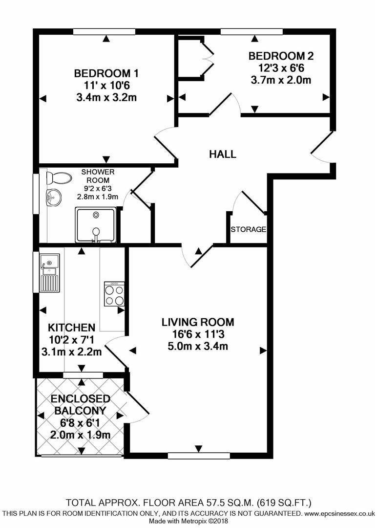 2 Bedrooms Flat for sale in Lorne Road, Warley, Brentwood CM14