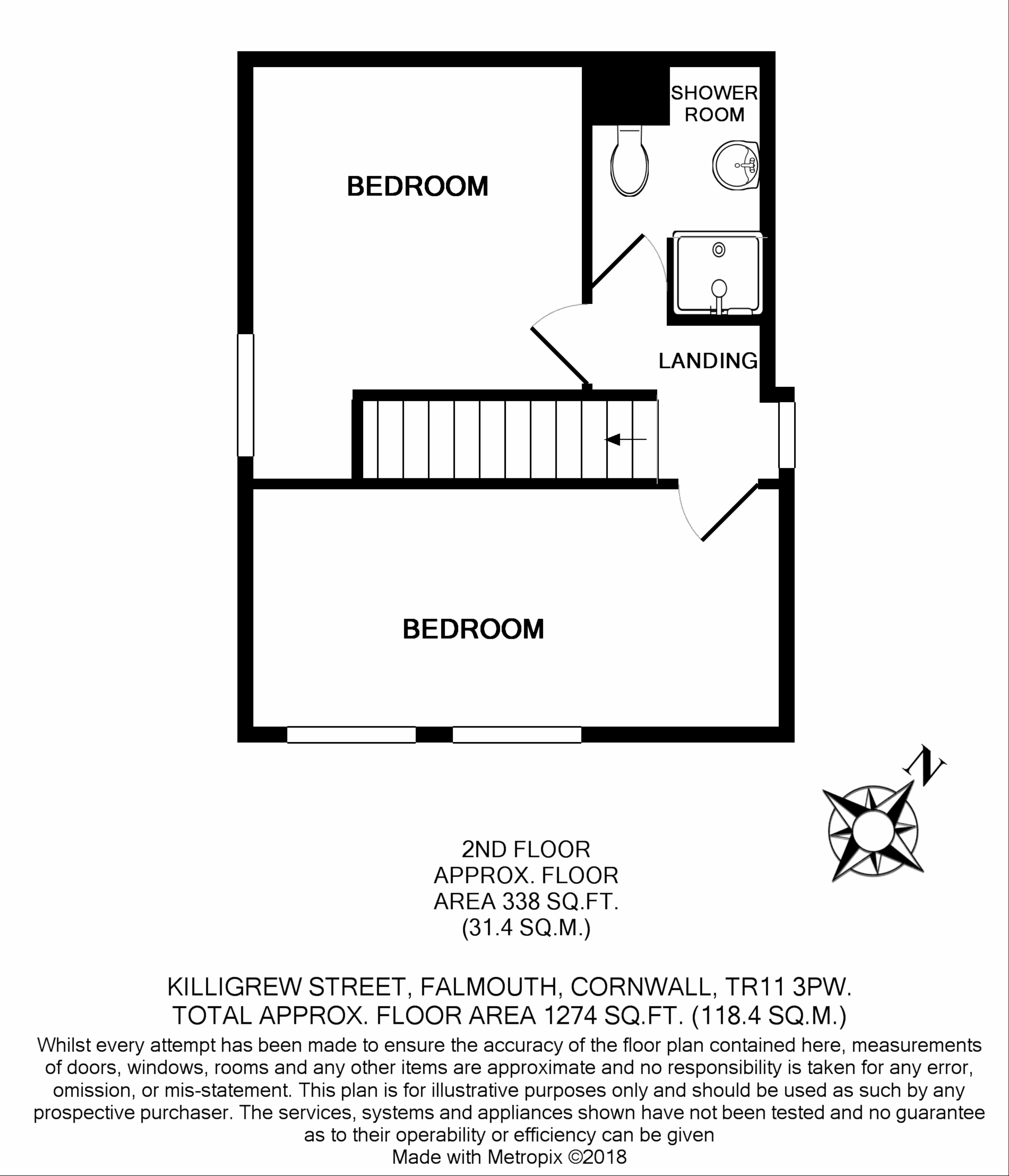 55, Killigrew Street, Falmouth floorplan