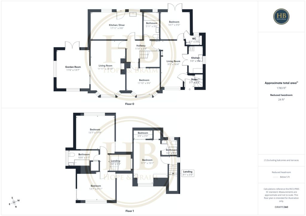 1, Meadowfields, Whitby floorplan