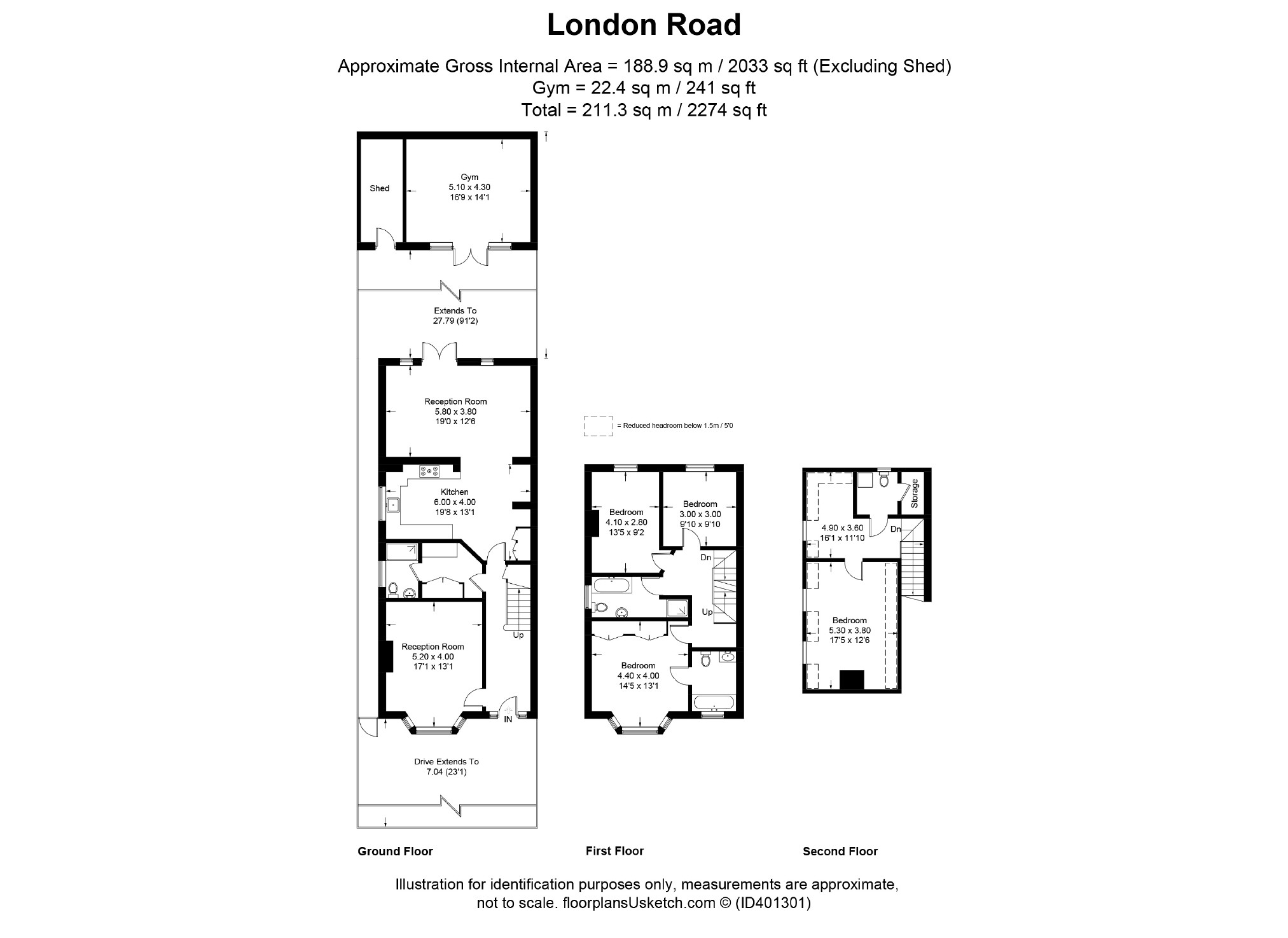 4 Bedrooms Semi-detached house for sale in London Road, Epsom, Surrey KT17