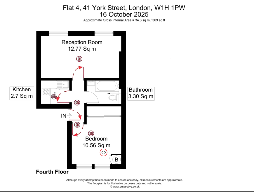 41, York Street, Flat 4, London floorplan