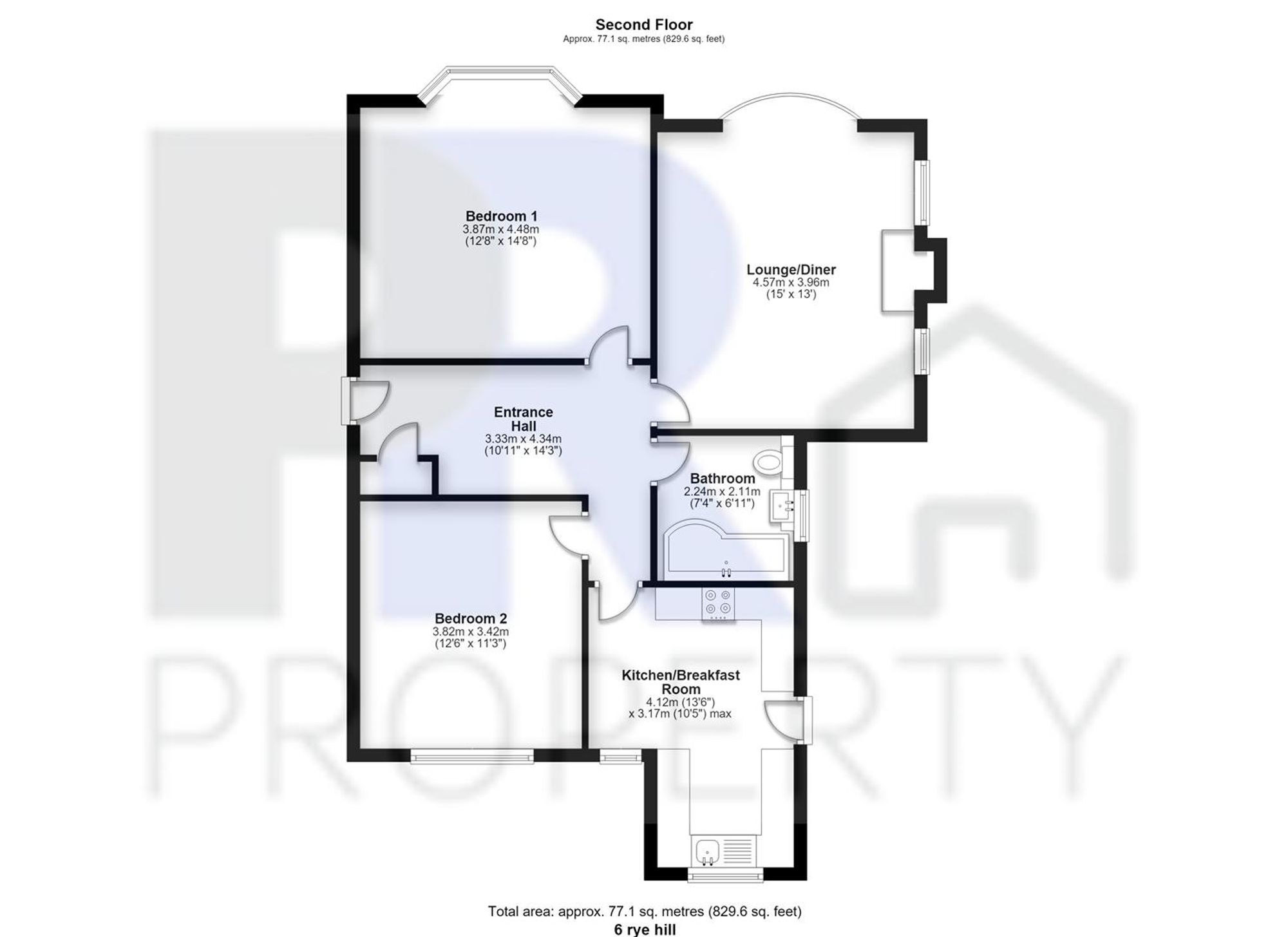6 Rye Hill Cromwell Hill, Luton floorplan