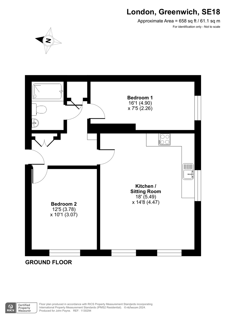 Flat 2, Nightingale House,, Connaught Mews, London floorplan