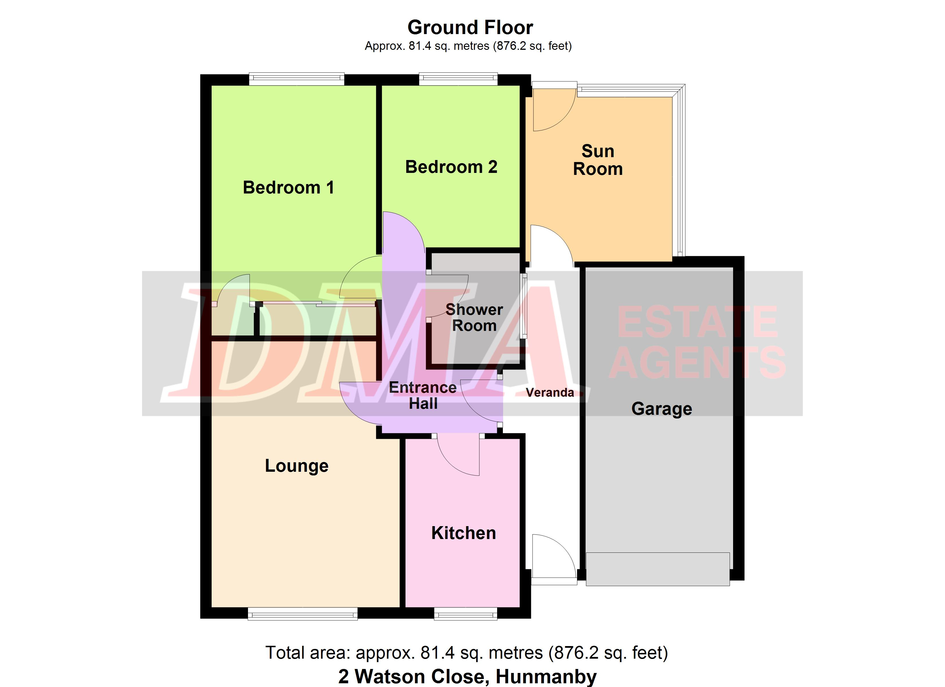 2, Watson Close, Hunmanby floorplan