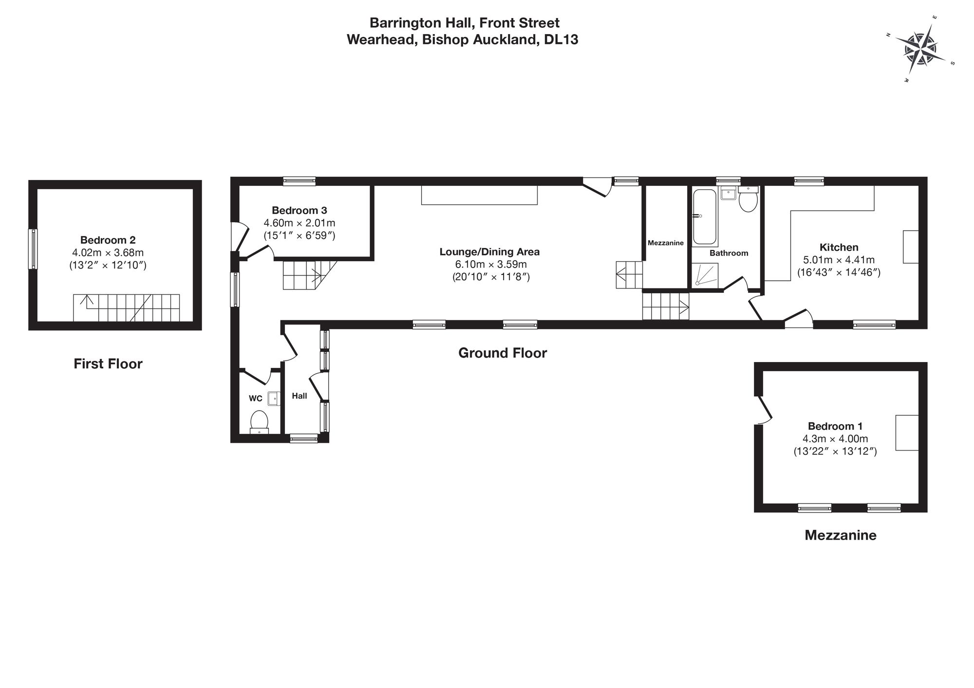 Barrington Hall, Front Street, Bishop Auckland floorplan