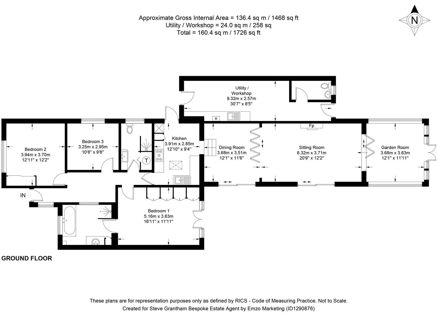 52, North Road, Horndean floorplan