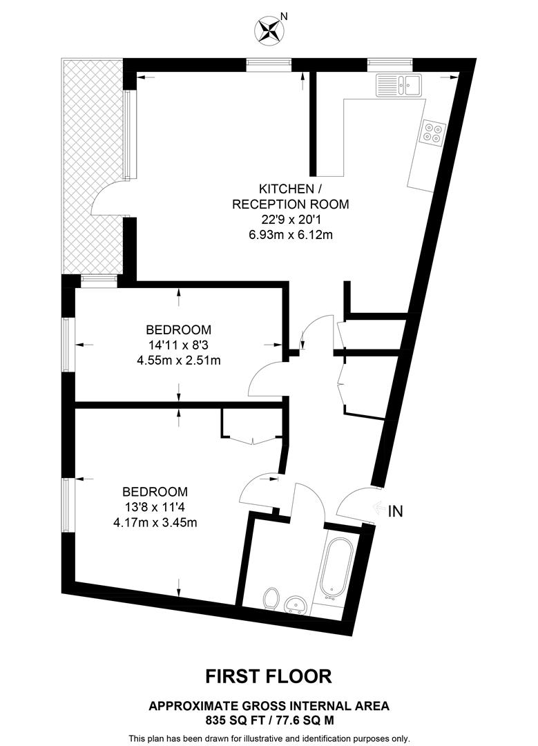 Flat 5, 7, Alleyne Close, Reading floorplan