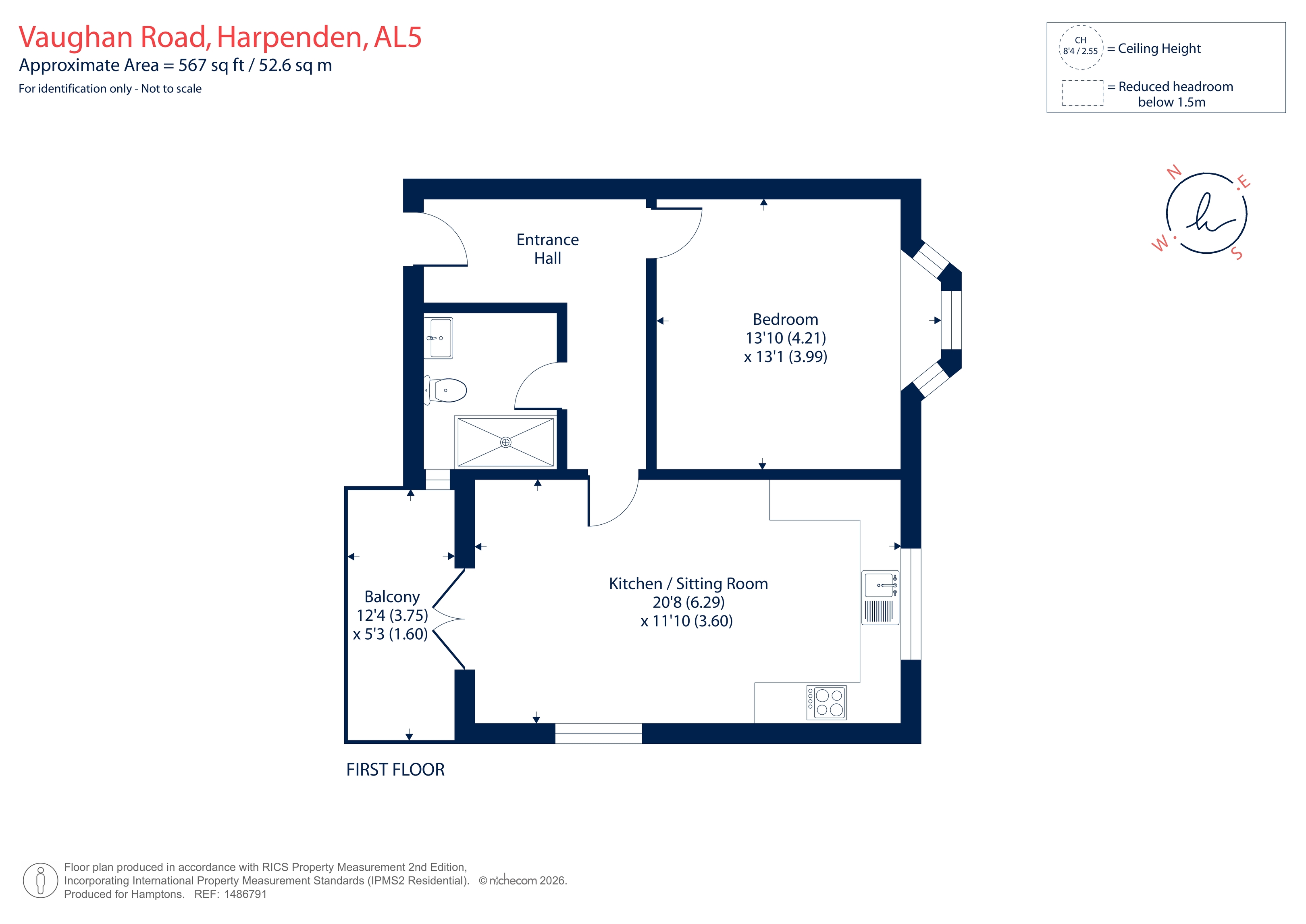 Flat 2, 25a, Vaughan Road, Harpenden floorplan