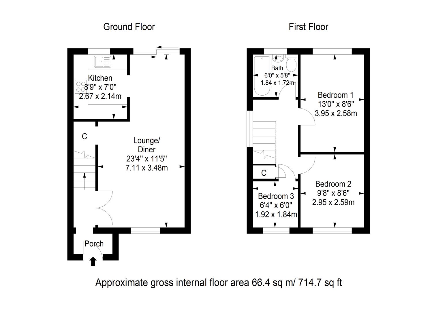 Coleridge Close, GoringBySea, Worthing BN12, 3 bedroom end terrace