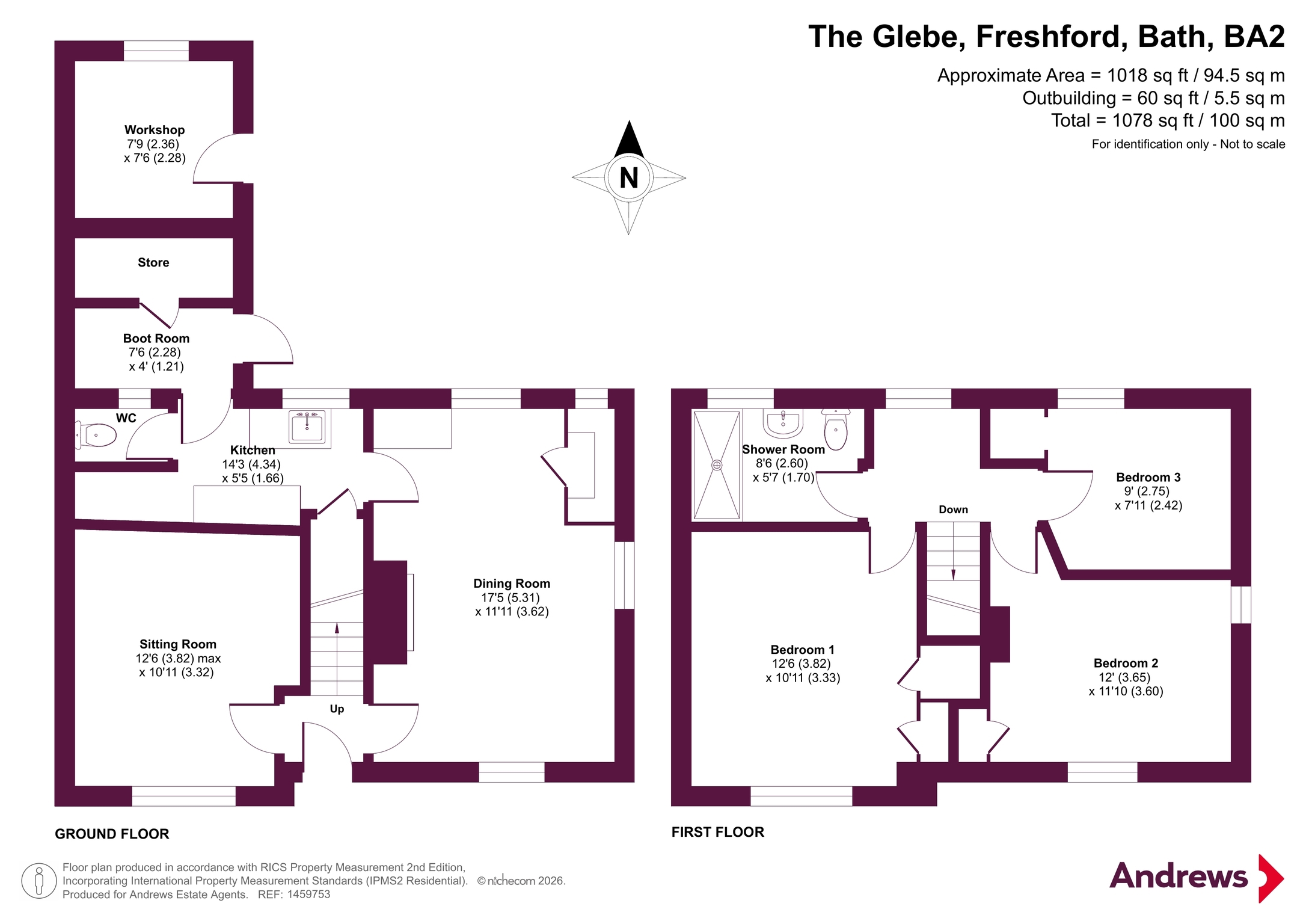 2, The Glebe, Bath floorplan