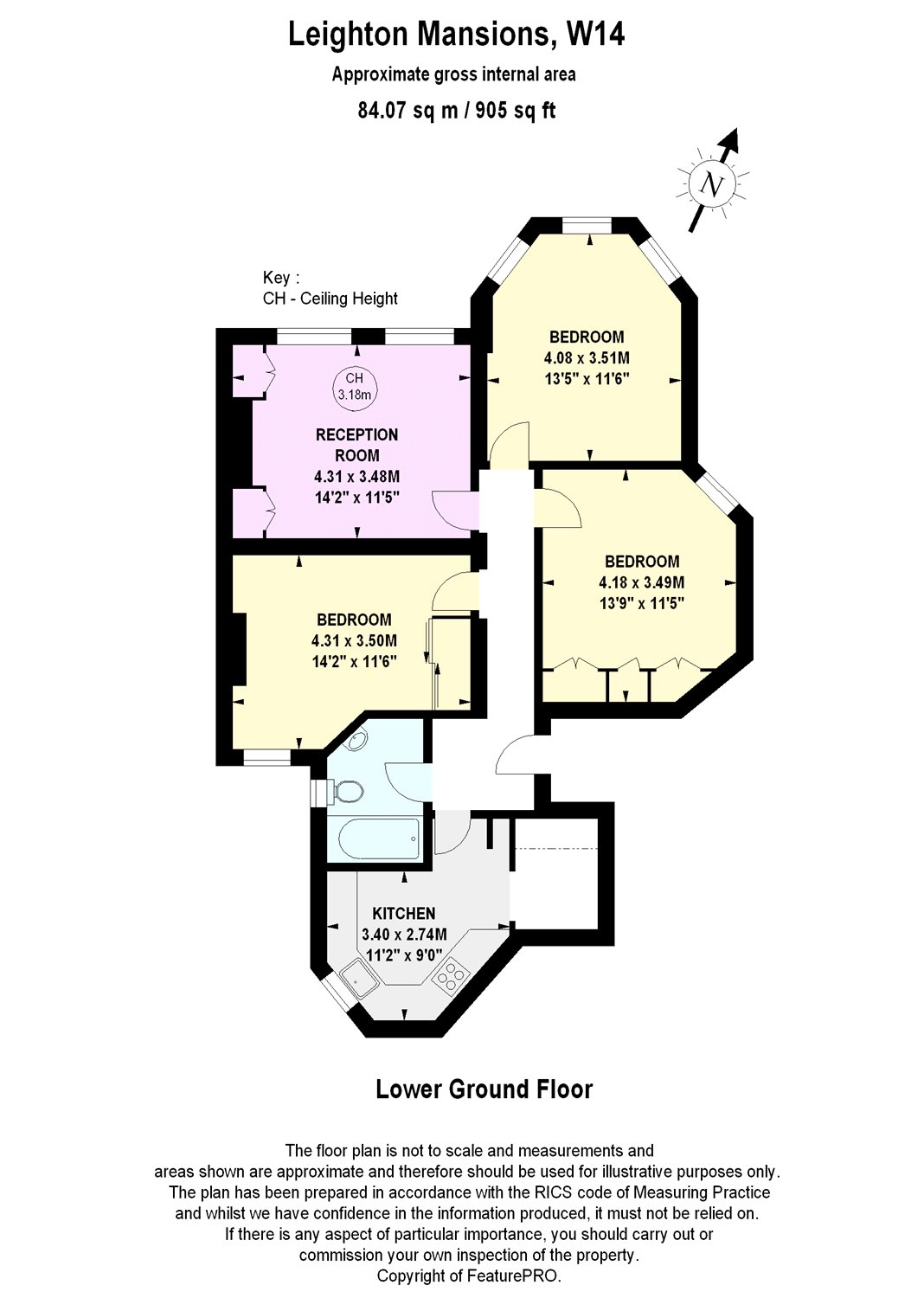 3 Bedrooms Flat to rent in Leighton Mansions, Queens Club Gardens, Barons Court, London W14