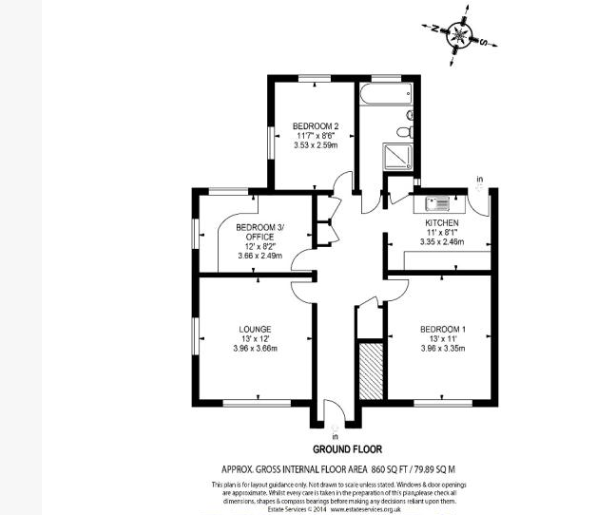 11, Abbey Court, Camberley floorplan