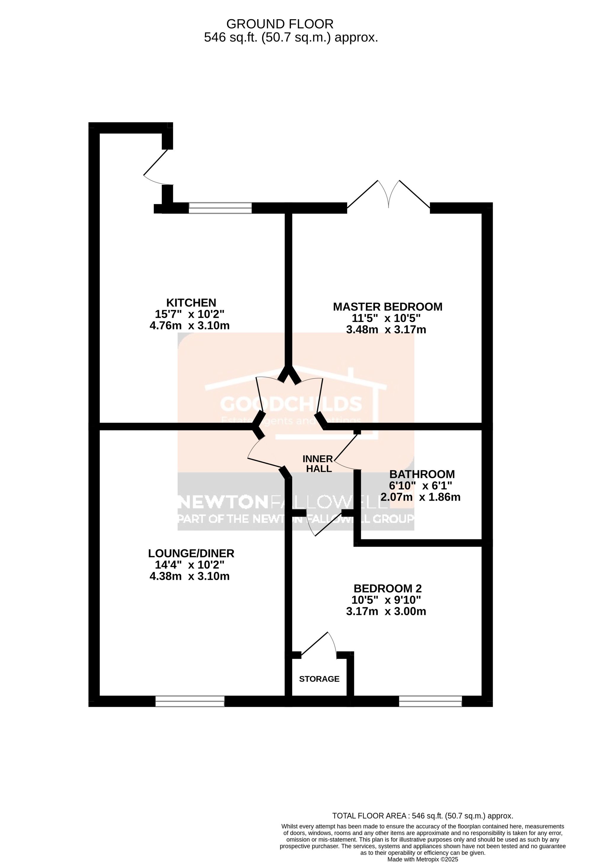 Flat 11, Stone Pillar Court Bucknall Old Road, Stoke-On-Trent floorplan