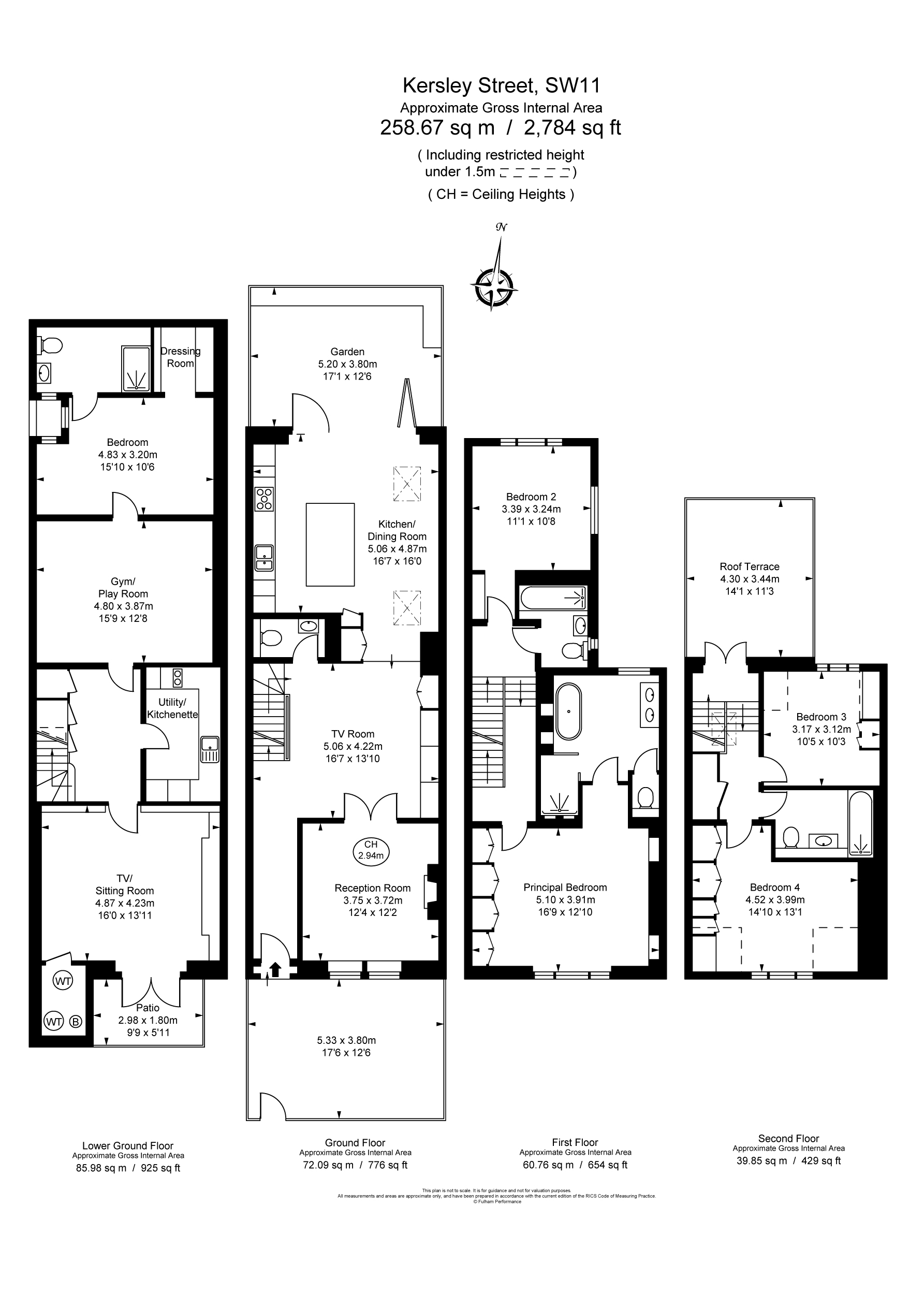 23, Kersley Street, London floorplan