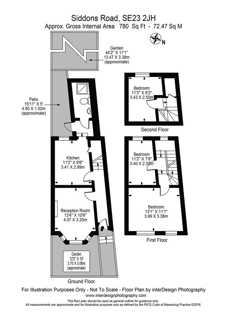51, Siddons Road, London floorplan