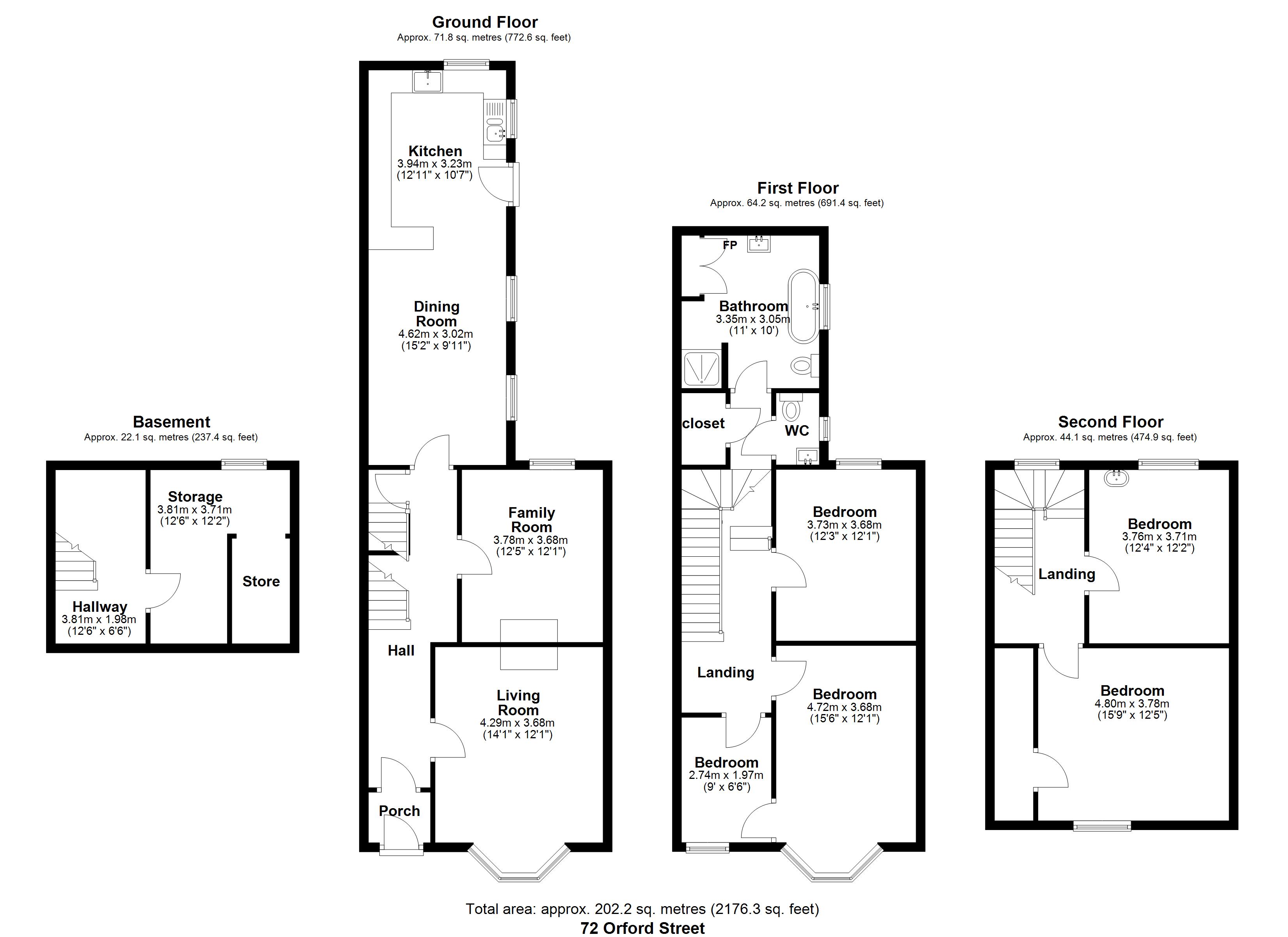 72, Orford Street, Suffolk floorplan