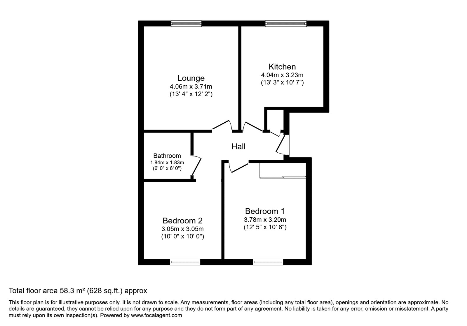 21f, Trafalgar Street, Inverclyde floorplan