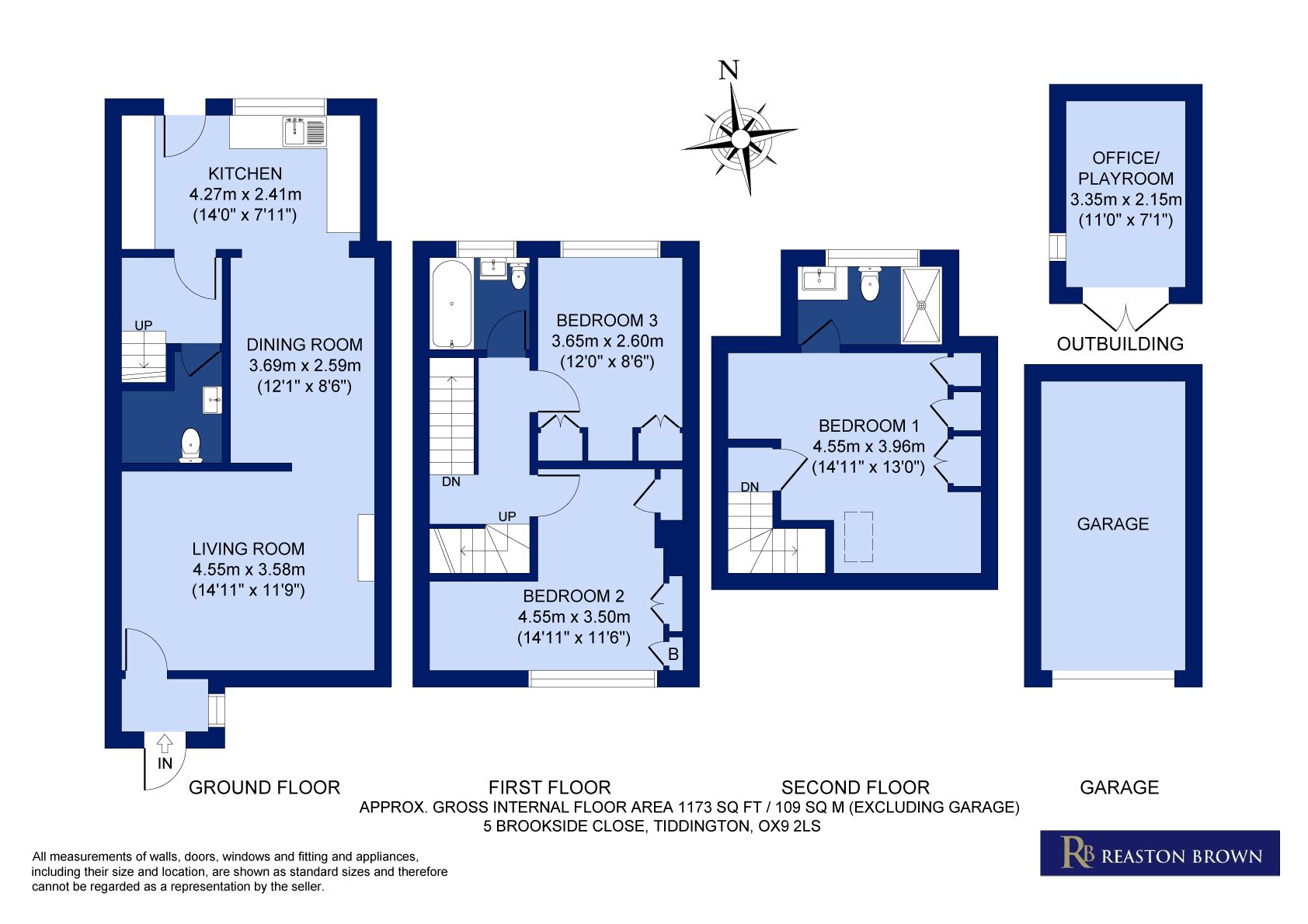 -, Brookside Close, Tiddington floorplan