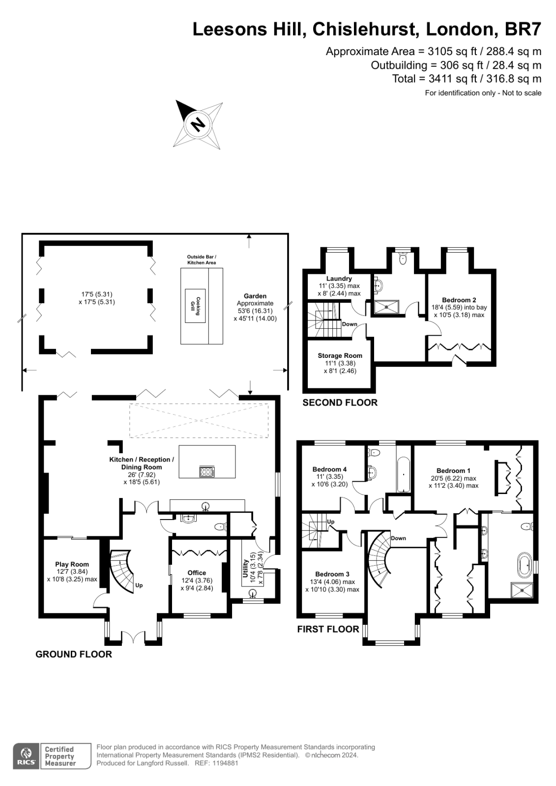 212, Leesons Hill, Chislehurst floorplan