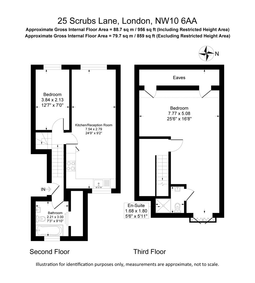 Flat 3, 25,, Scrubs Lane, London floorplan