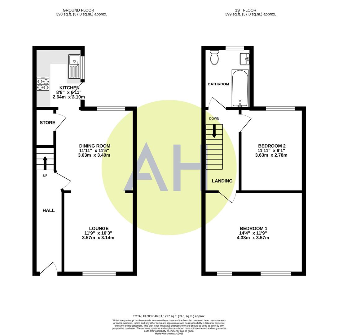 9, Lindow Street, Sale floorplan
