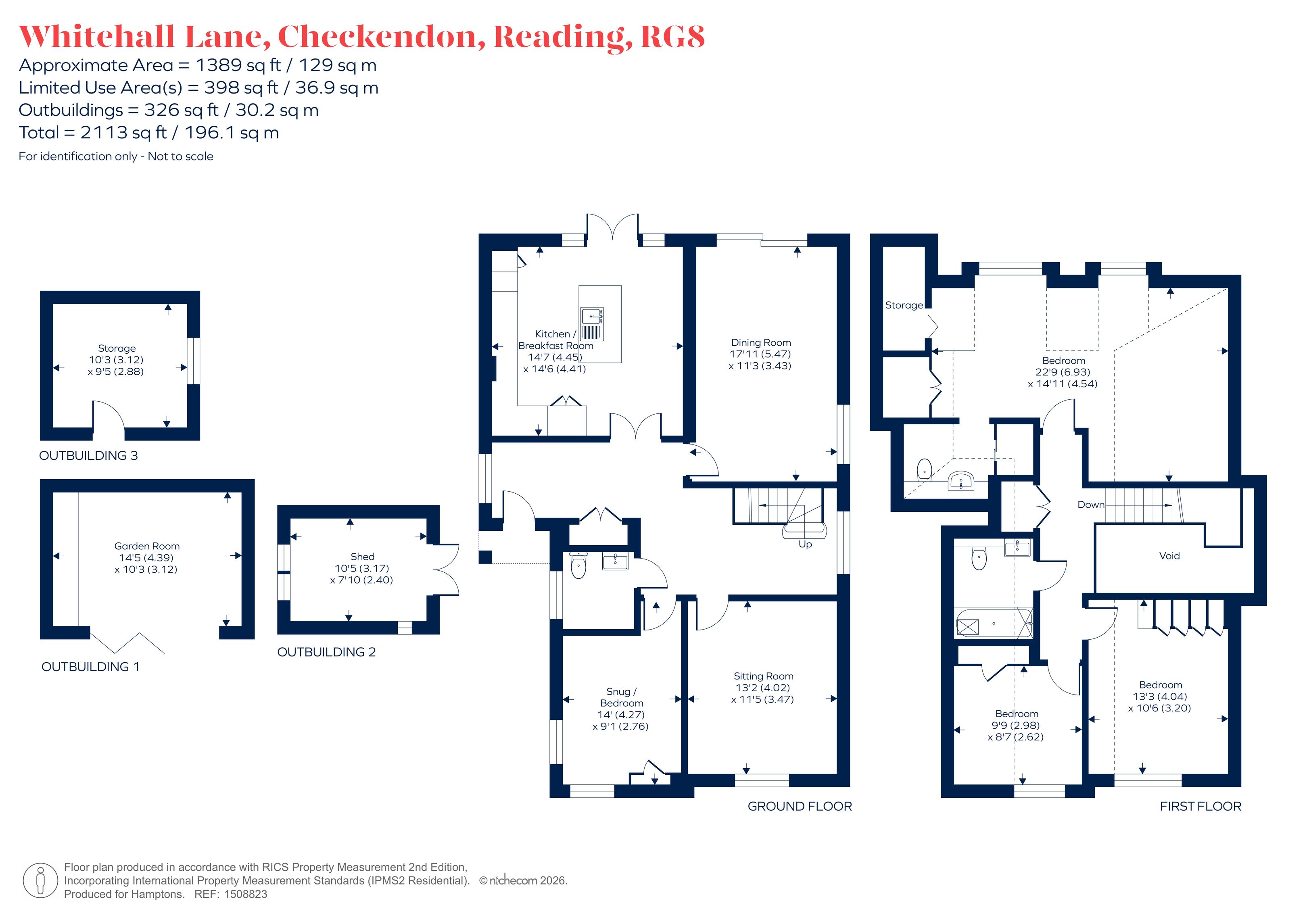 Down Derry, Whitehall Lane, Checkendon floorplan