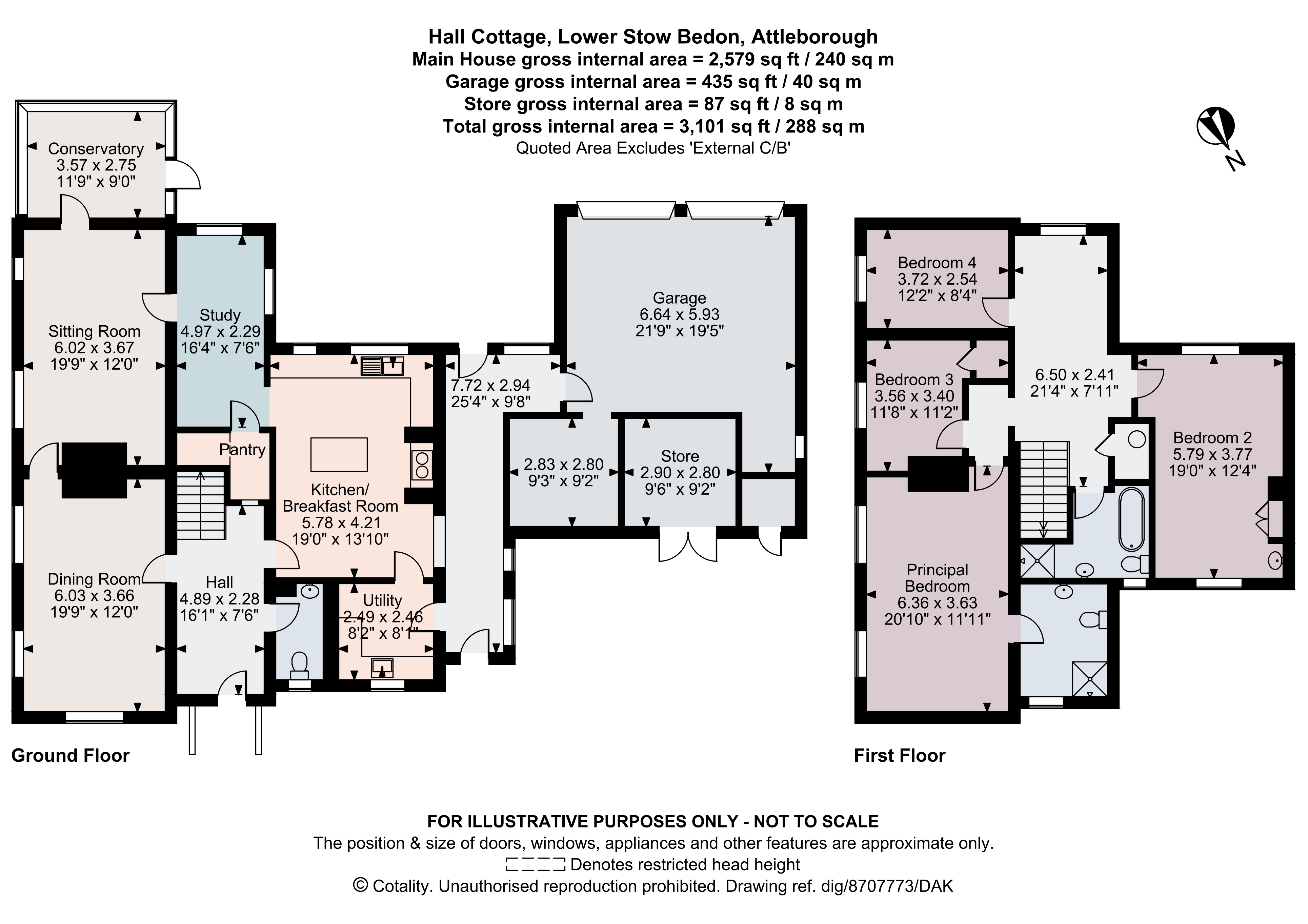 Lower Stow Bedon, Norfolk floorplan