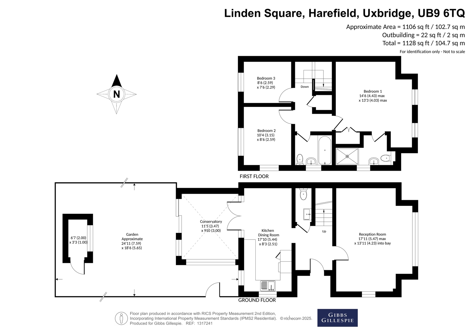 1, Linden Square, Uxbridge floorplan