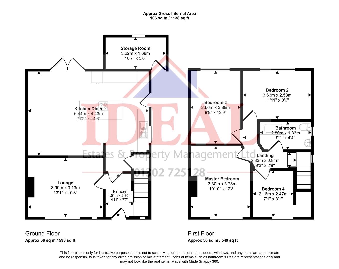 59, Edward Road, Carcroft, Doncaster floorplan