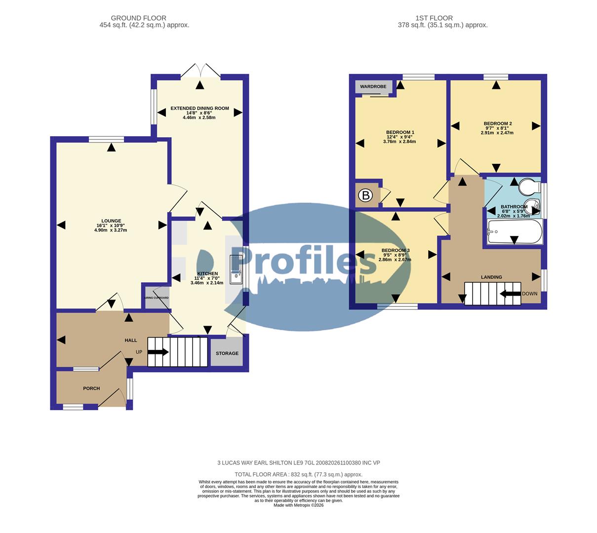3, Lucas Way, Leicester floorplan