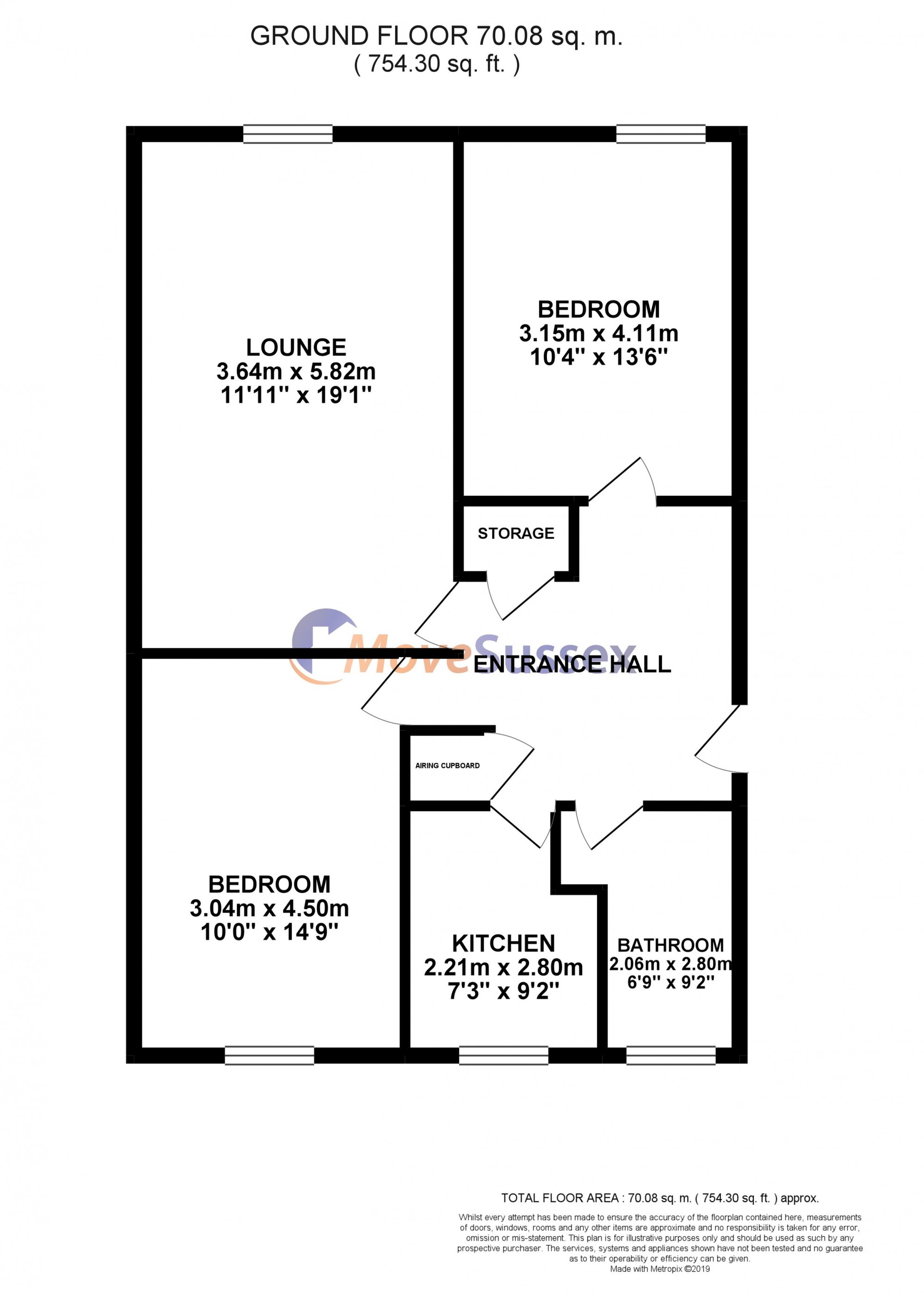 2 Bedrooms Flat for sale in The Lawns, St Marys Close, Eastbourne, East Sussex BN22