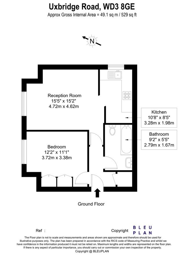 Flat 1, Waterdell Place, Rickmansworth floorplan