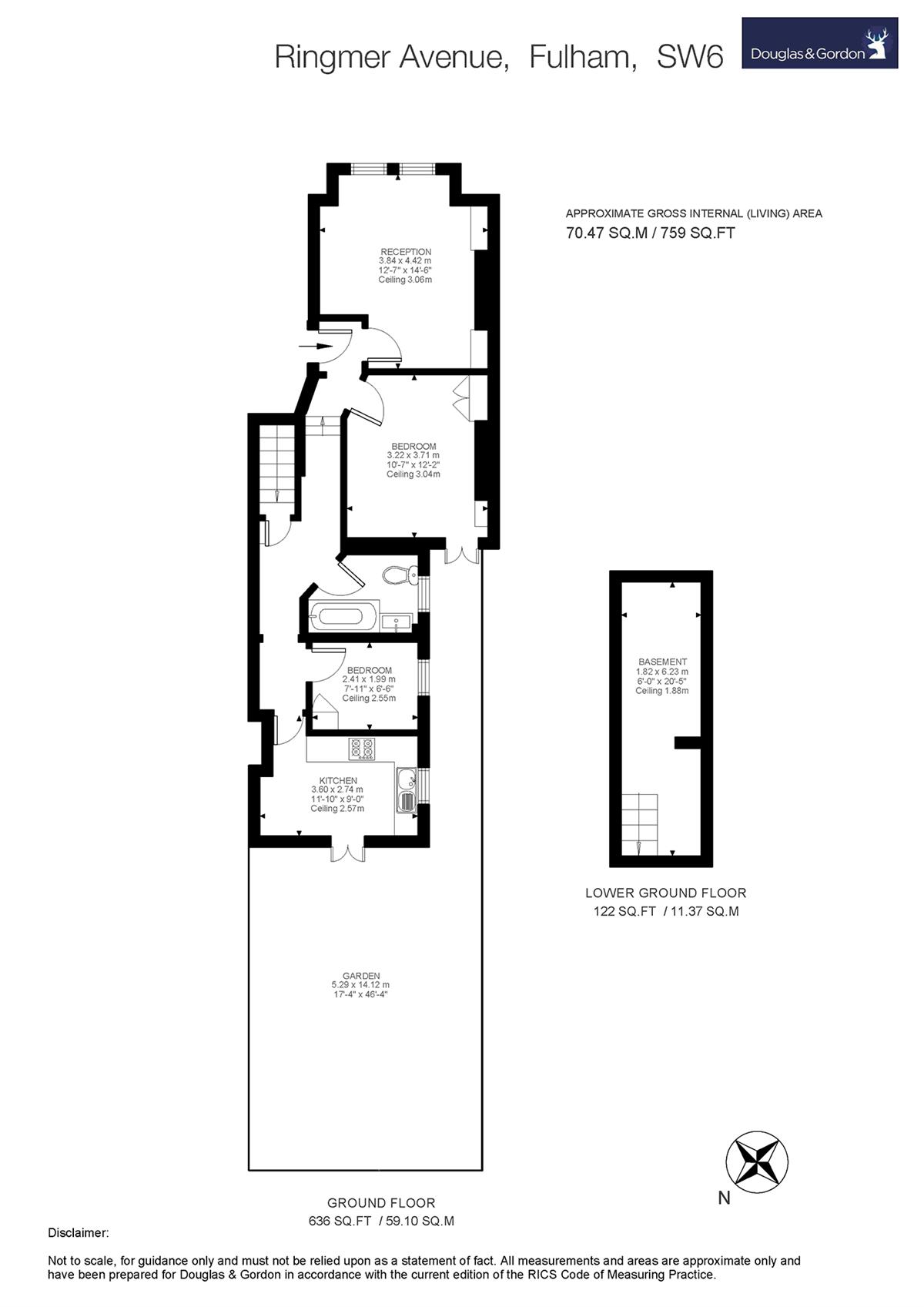 2 Bedrooms Flat for sale in Ringmer Avenue, London SW6