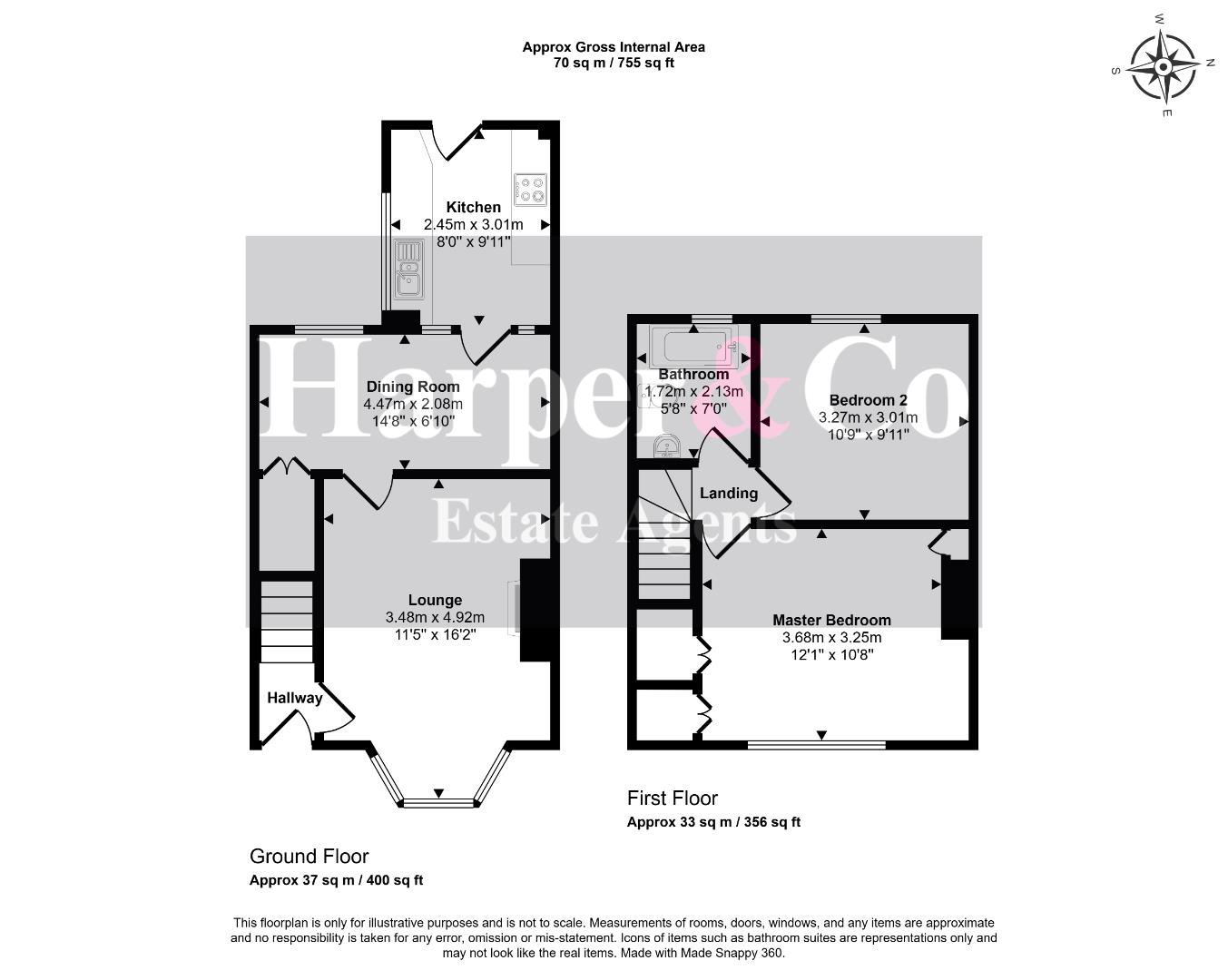 35, Essex Crescent, Billingham floorplan