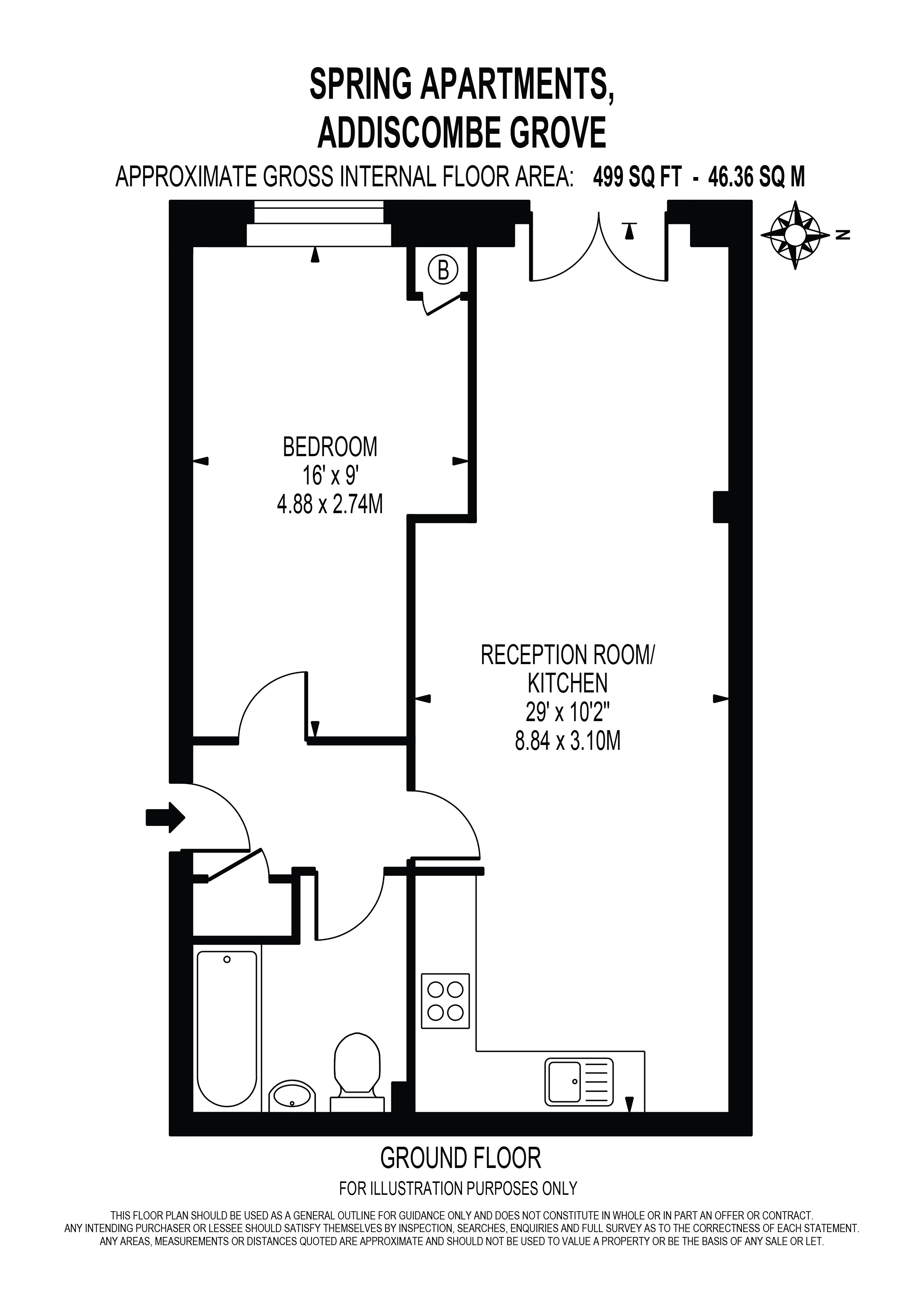 2 Spring Apartments, 15, Addiscombe Grove, Surrey floorplan