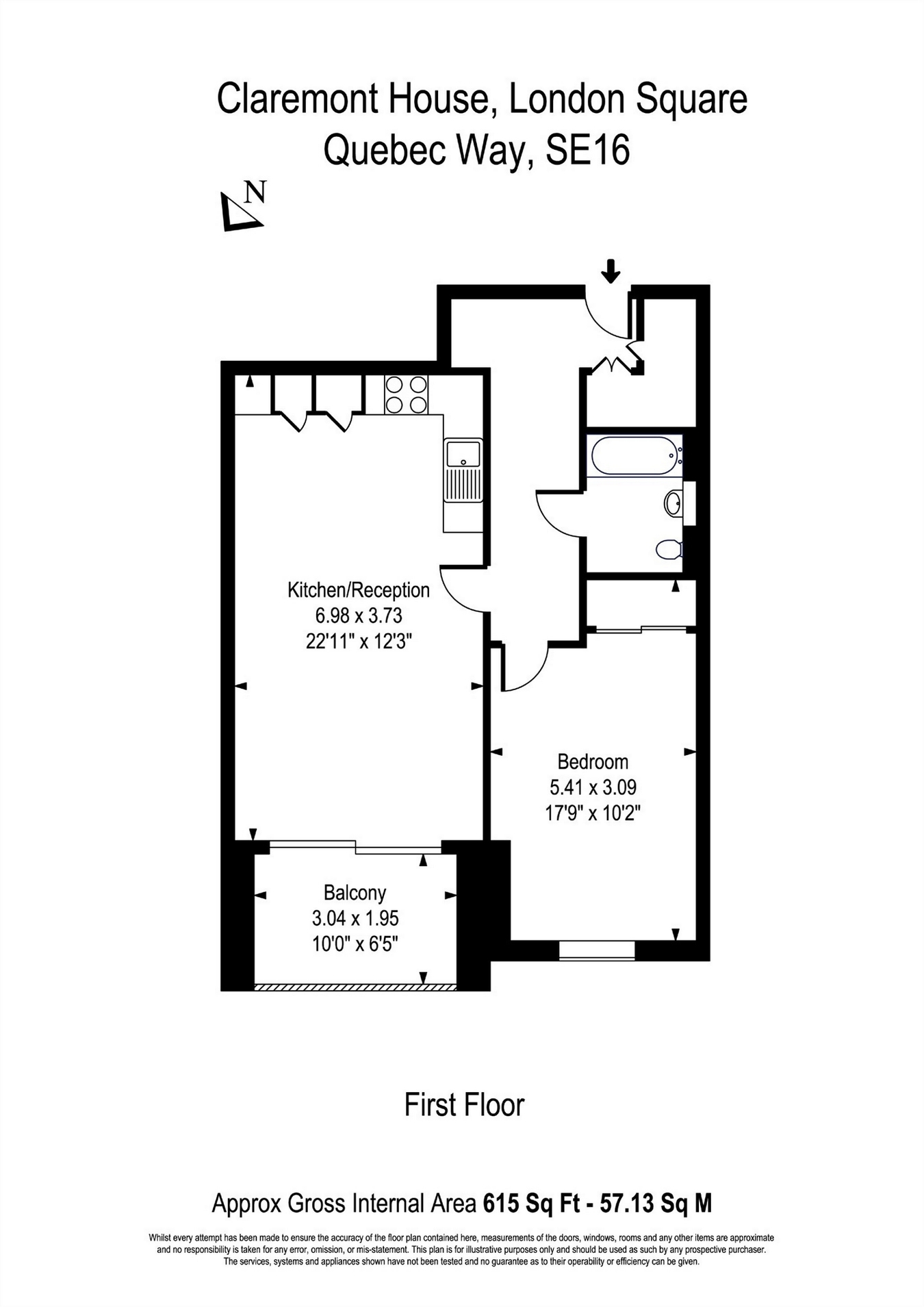 1 Bedrooms Flat to rent in Claremont House, 24 - 28 Quebec Way, Canada Water SE16