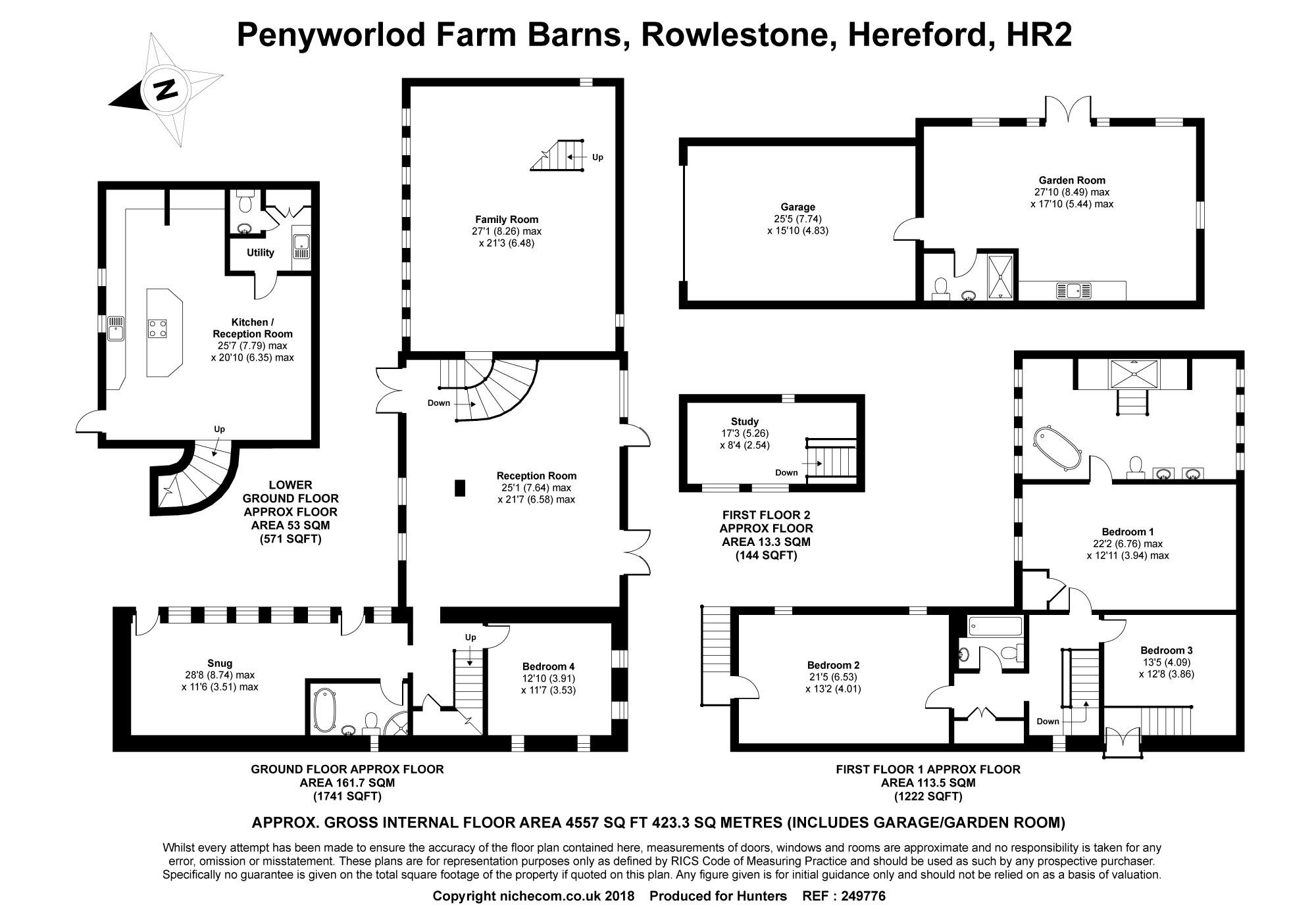 4 Bedrooms Barn conversion for sale in No 1 Penyworlod Barn, Rowlestone, Hereford HR2
