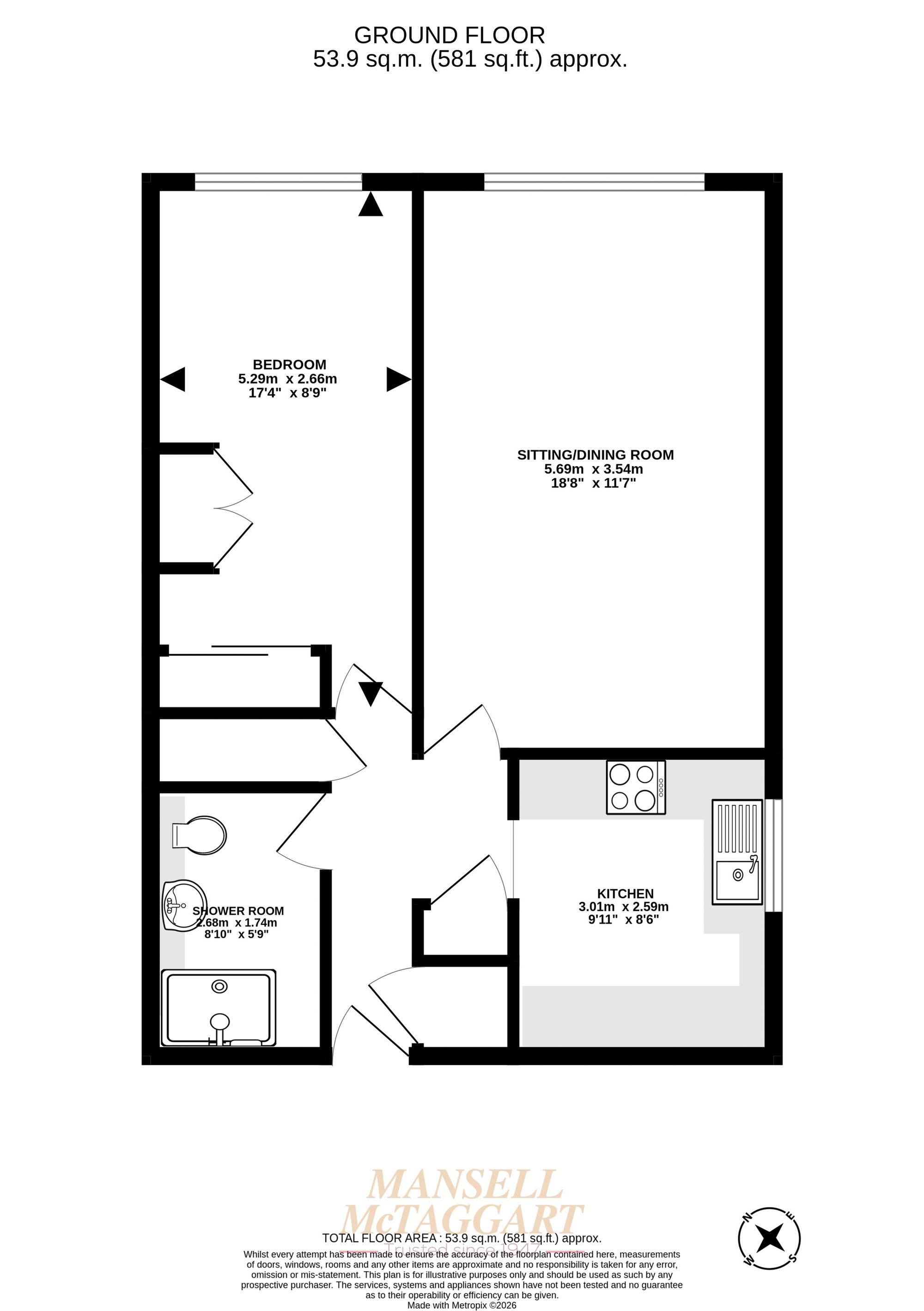 17 Grovelands, Horley floorplan