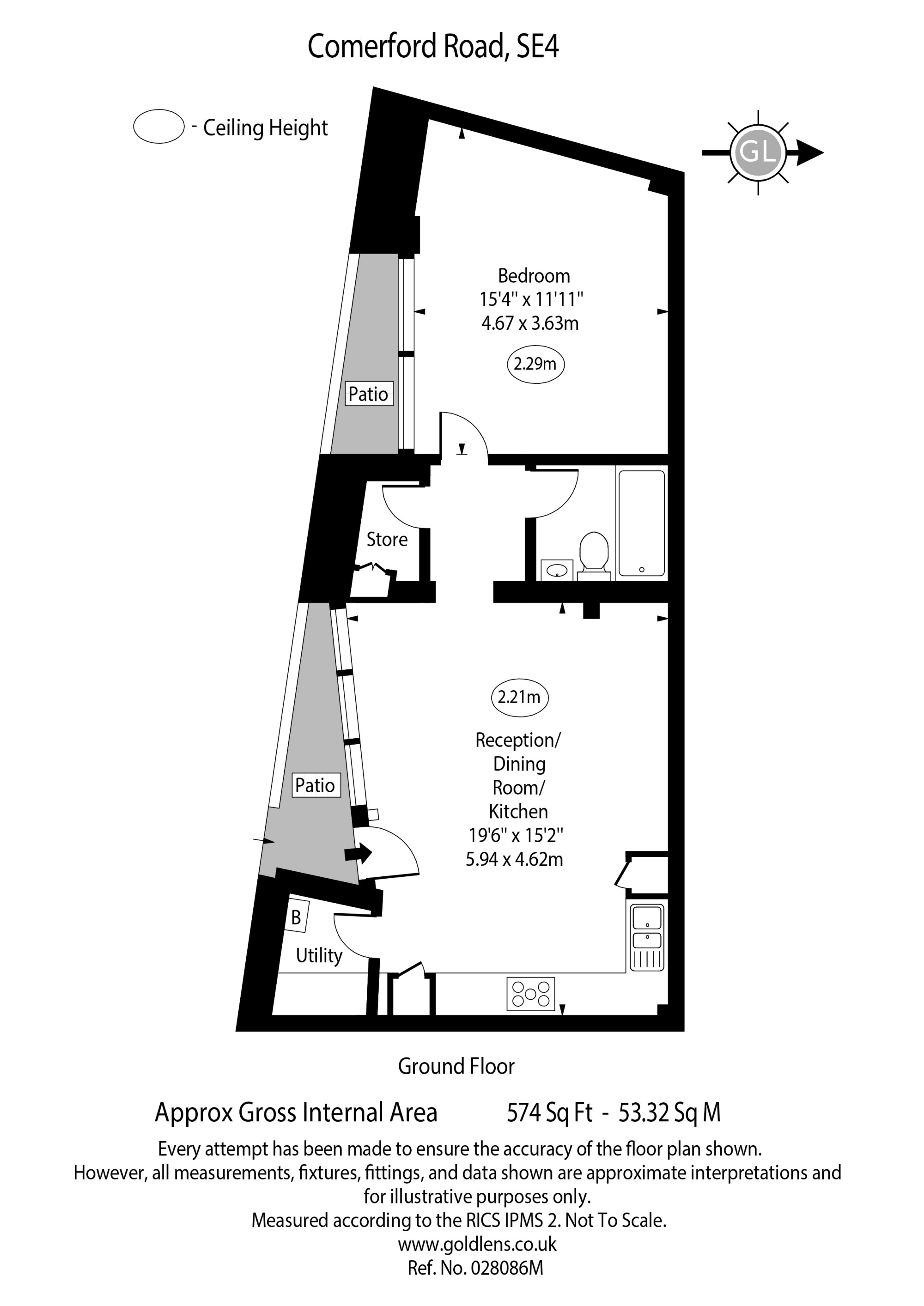 Flat 6, 2a Comerford Road, London floorplan