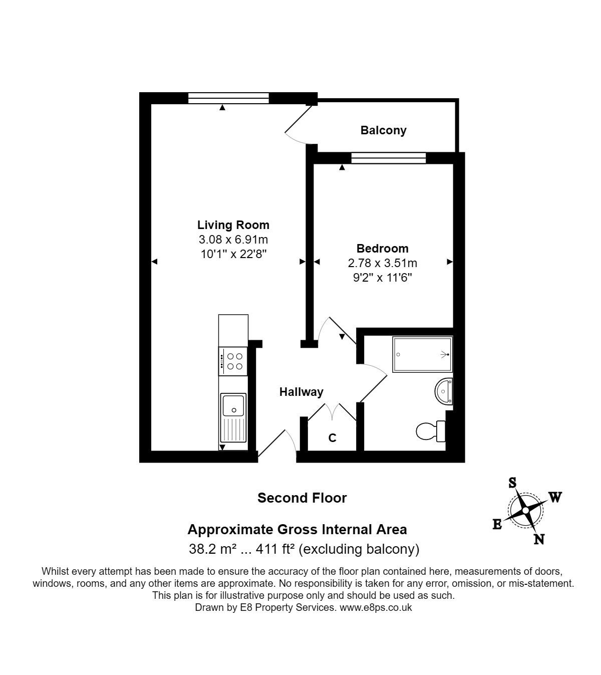 Flat 8 Staincross House, Albion Place, Oxford floorplan