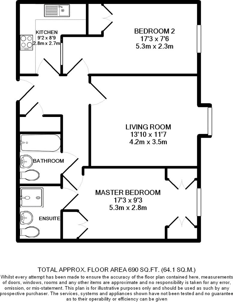 30 Cedar Court, Crockford Park Road, Addlestone floorplan