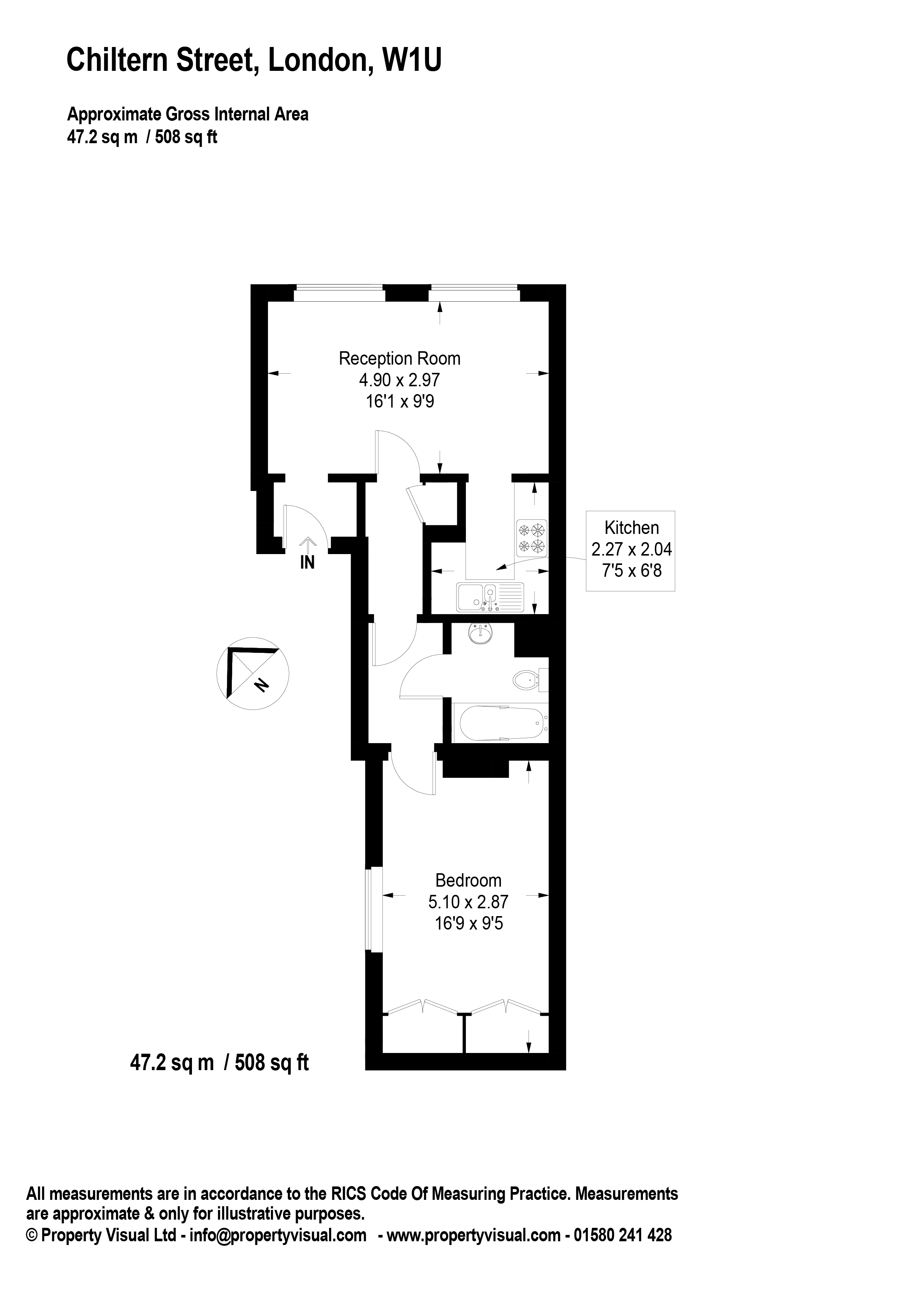 1 Bedrooms Flat to rent in Chiltern Street, London W1U