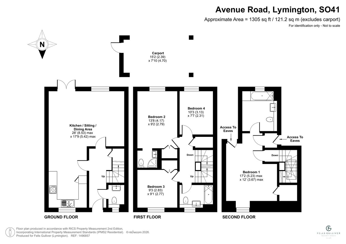 16a, Avenue Road, Lymington floorplan