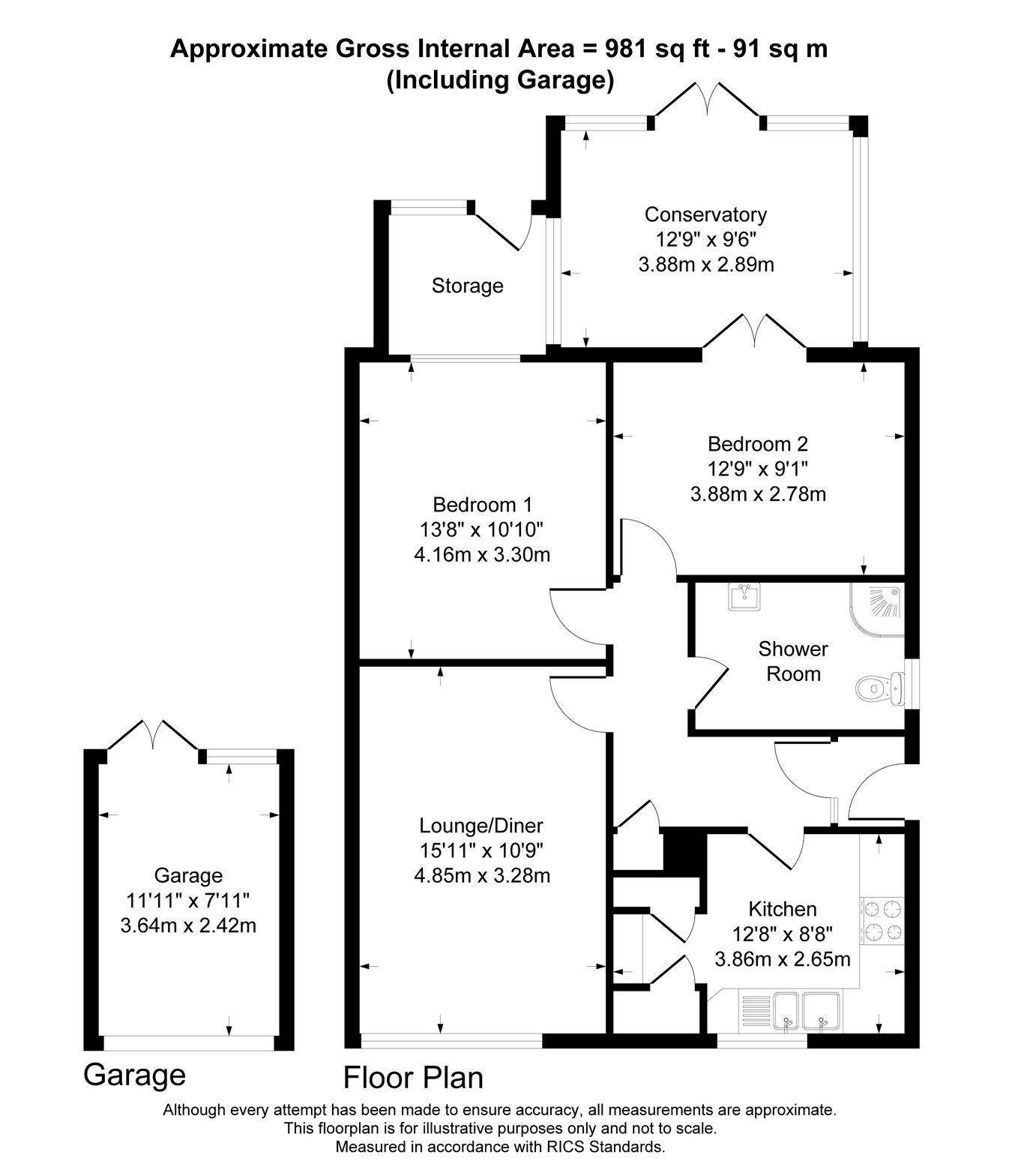 48, Harewood Road, Bedford floorplan