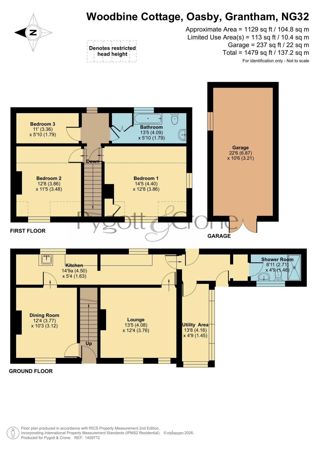 Woodbine Cottage, Oasby, Grantham floorplan