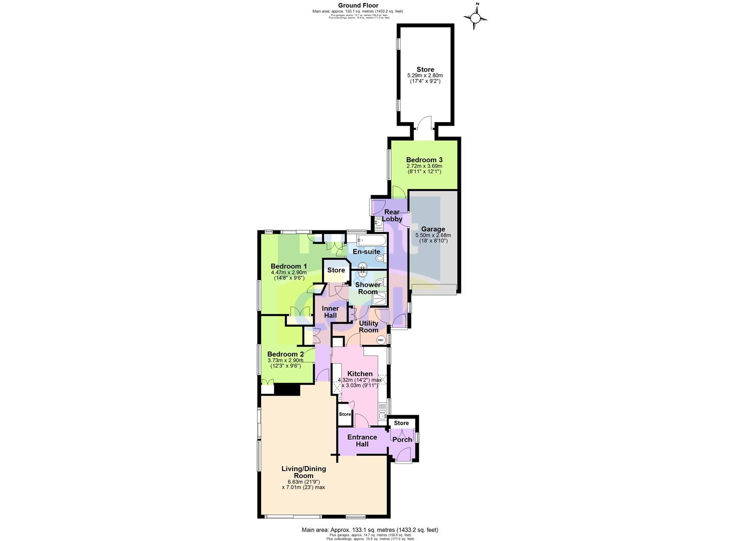 49, Walkers Green, Hereford floorplan