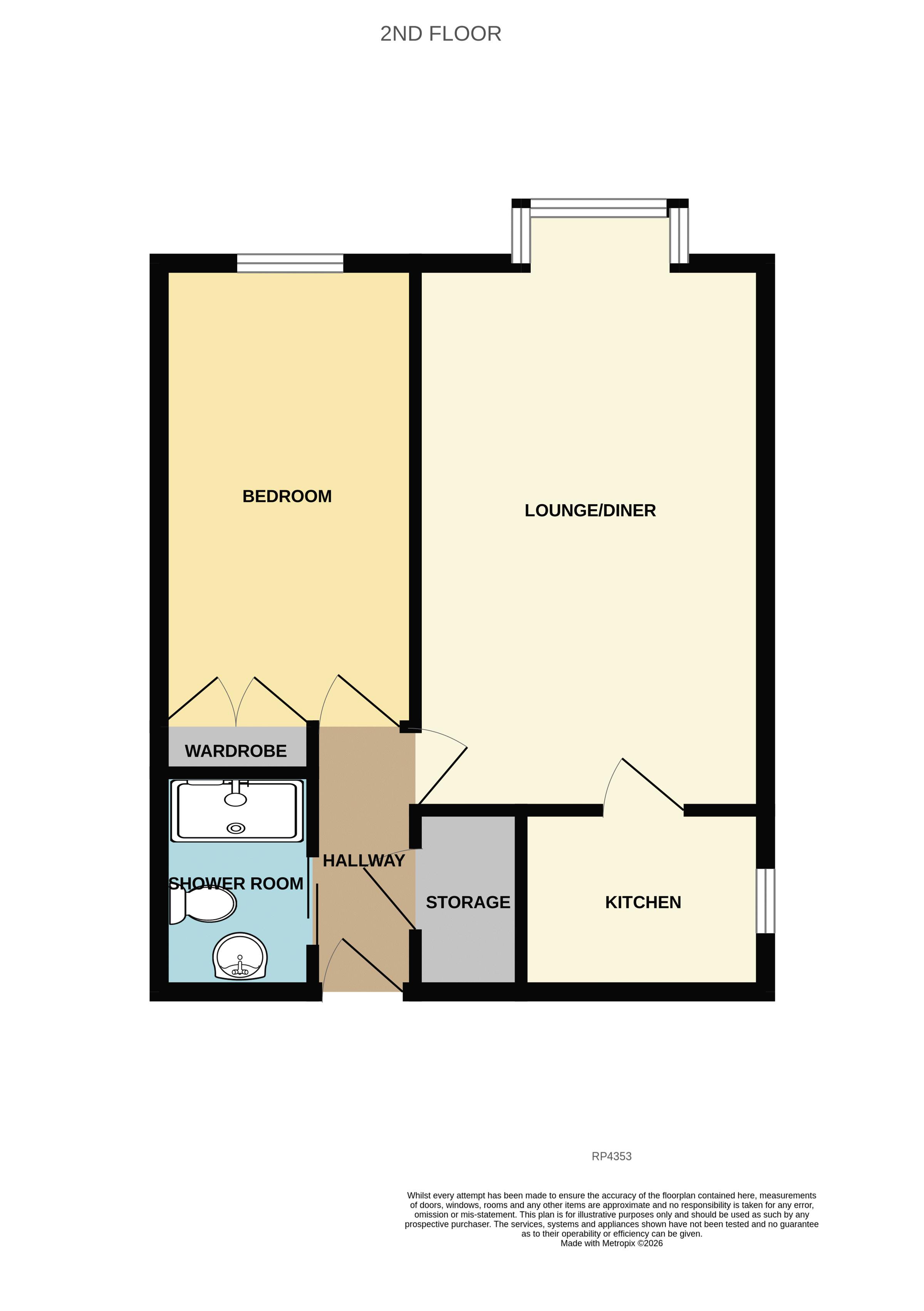 Apt 25 Penrhyn Park, Penrhyn Avenue, Colwyn Bay floorplan