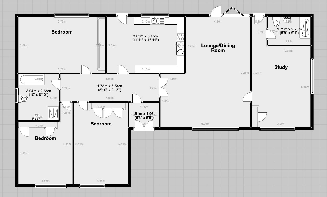 Close Road Farm Bungalow, Langley Lane, Manchester floorplan