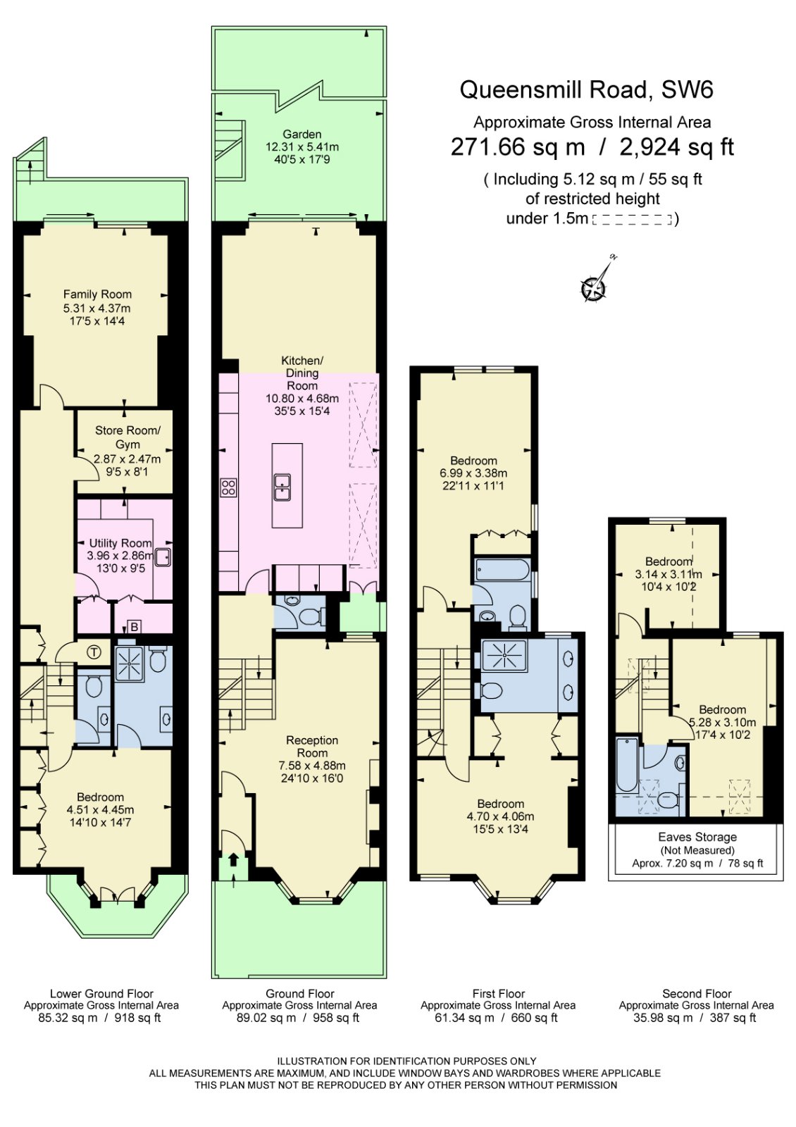 Queensmill Road, London SW6, 5 bedroom terraced house for sale